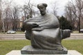 Monument of Croatian poet Marko Marulic in Zageb, Croatia